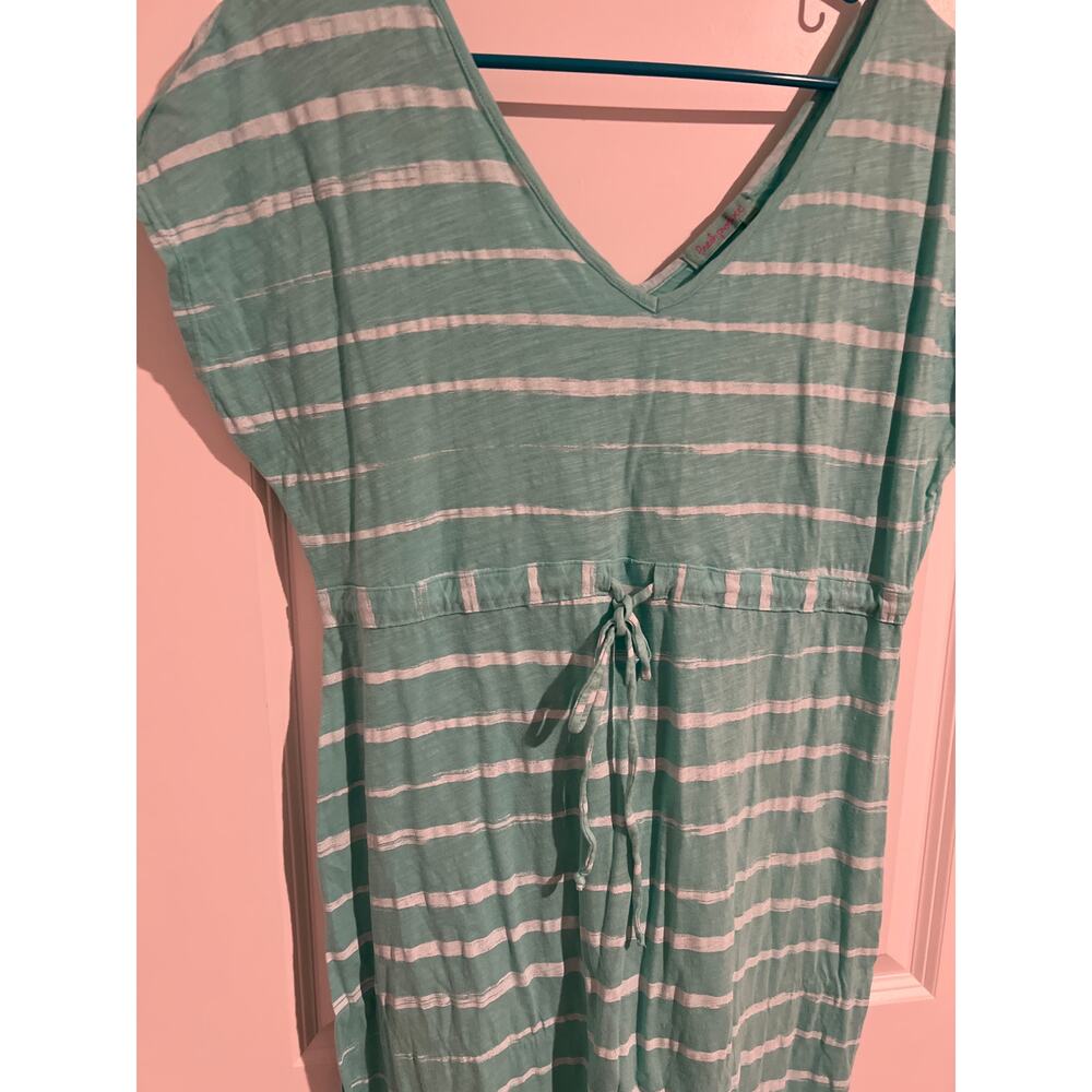 Fresh Produce Striped Teal Long Dress with Tie – Size S - Picture 2 of 5